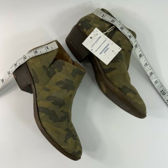Lucky Brand Waterproof Brintly2 Bootie Suede Camouflage Ankle 7 - Picture 11 of 14